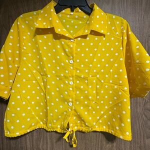 Yellow Polka Dot Kids Shirt